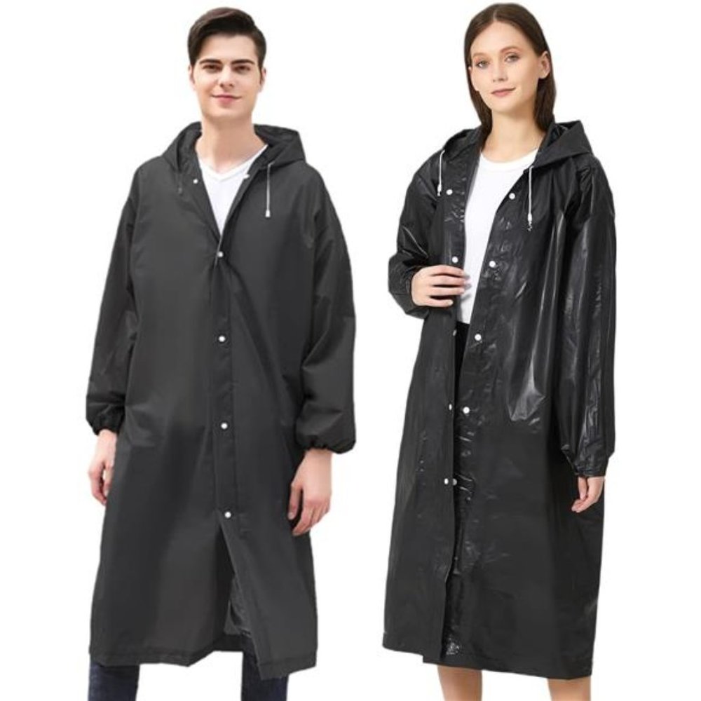YUNLOVXEE Rain Poncho Raincoats for Adult Reusable - 2-5 Pack EVA Waterproof Rai